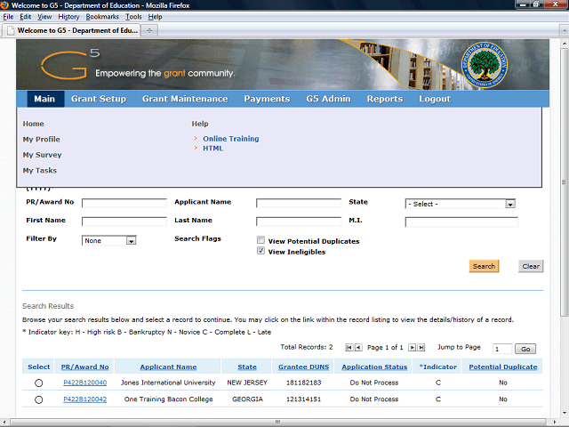 Screen image of this step