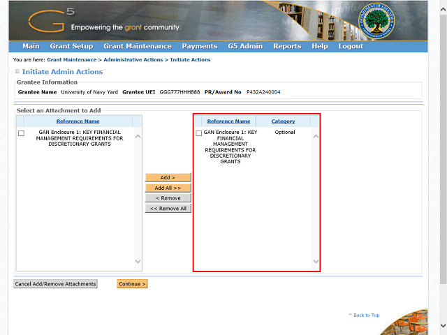Screen image of this step