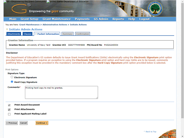 Screen image of this step