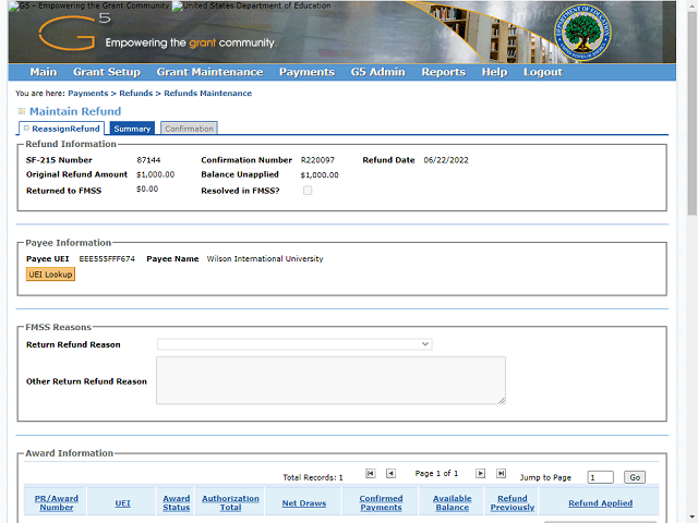Screen image of this step