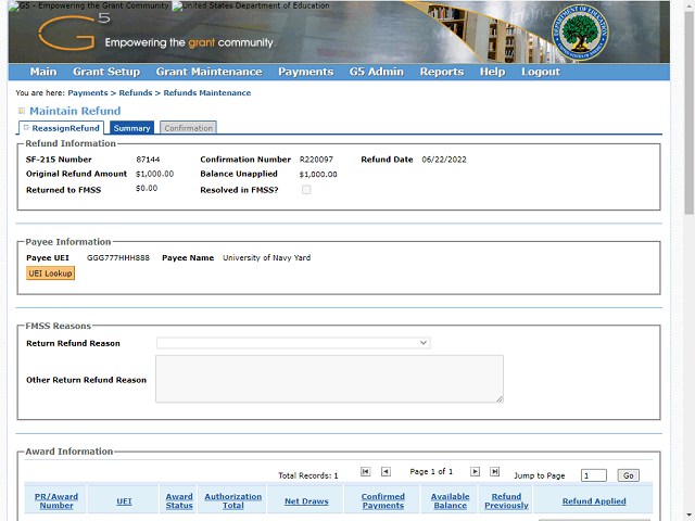 Screen image of this step