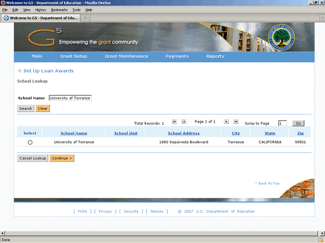 Screen image of this step