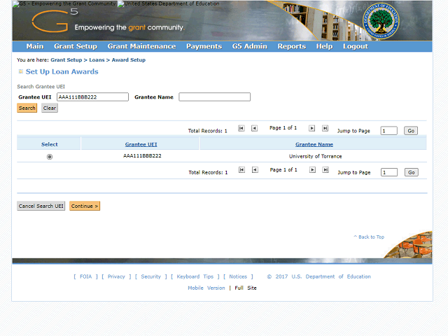 Screen image of this step