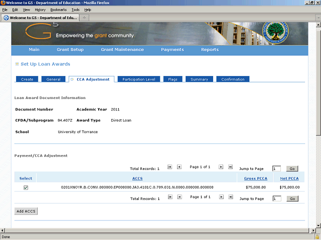 Screen image of this step