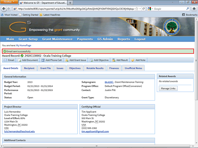 Screen image of this step