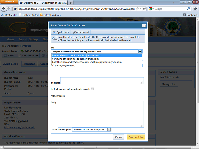 Screen image of this step