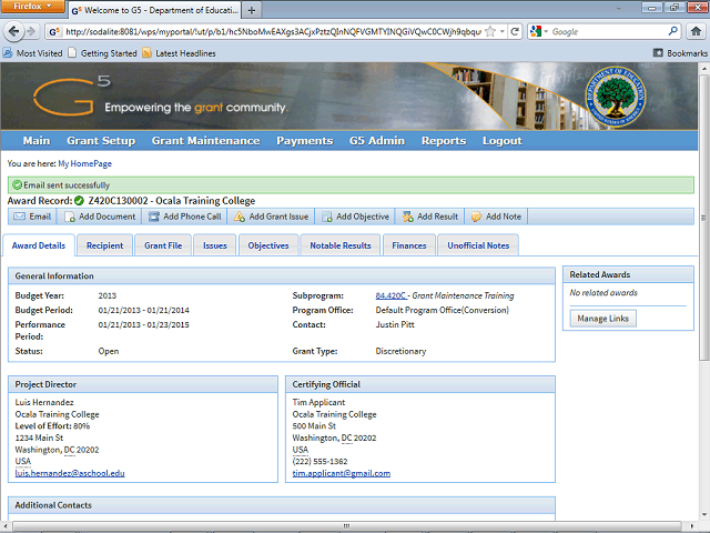 Screen image of this step