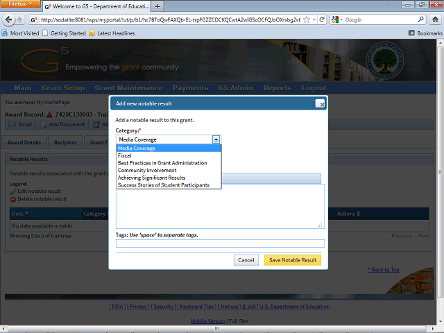 Screen image of this step