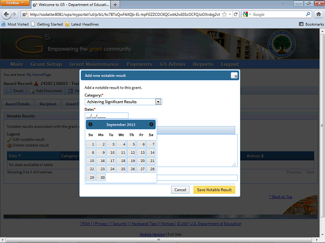 Screen image of this step