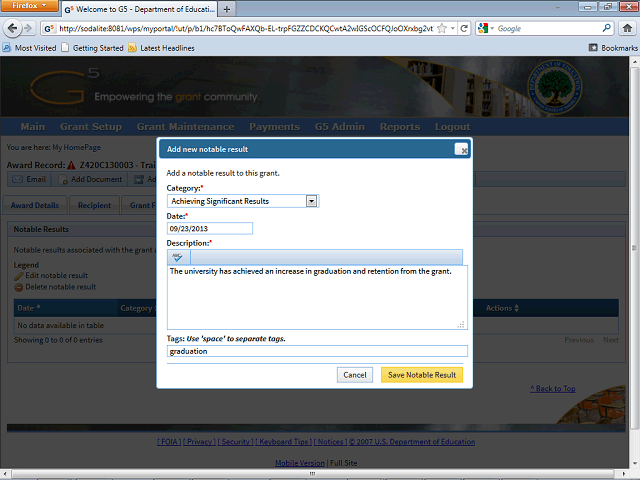 Screen image of this step