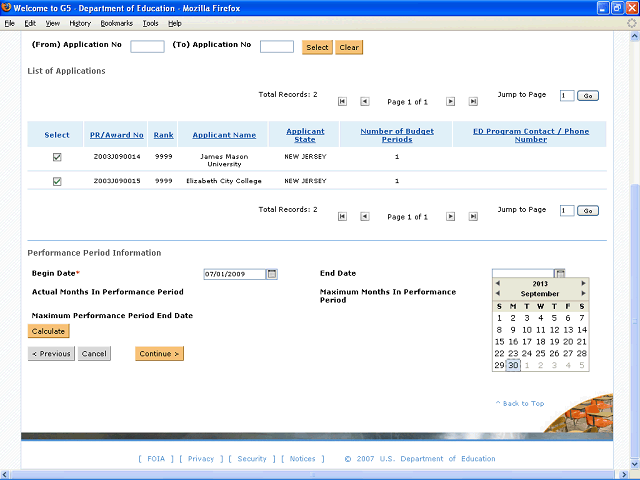 Screen image of this step