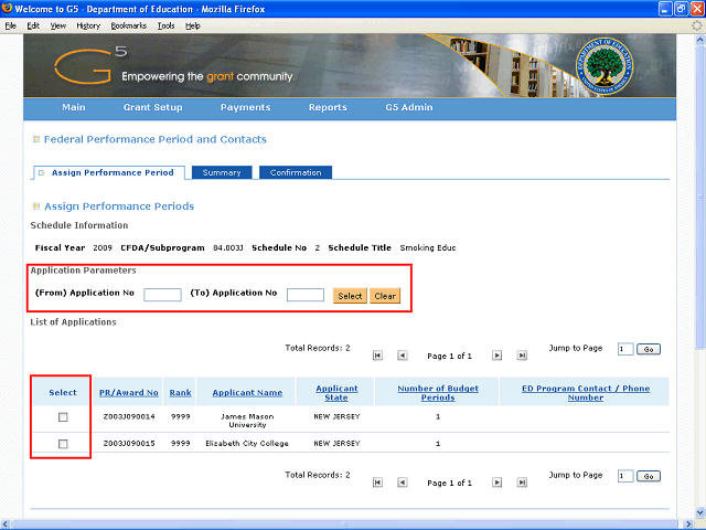 Screen image of this step