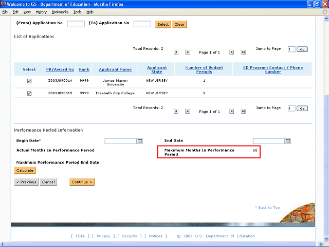 Screen image of this step