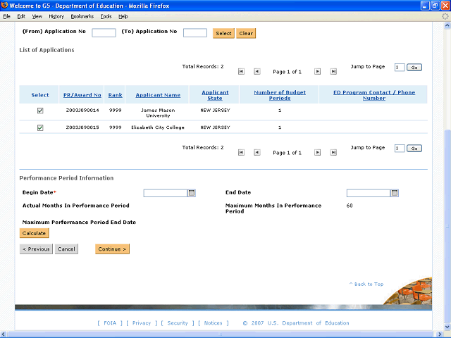 Screen image of this step