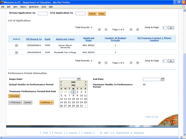 Screen image of this step
