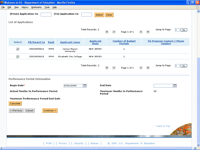 Screen image of this step