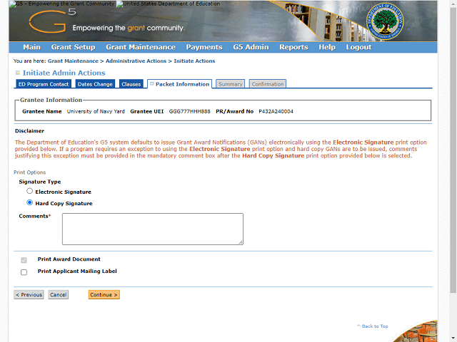 Screen image of this step