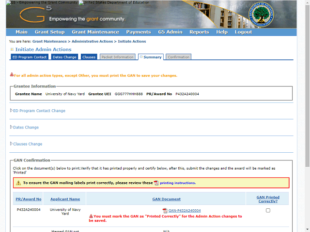 Screen image of this step