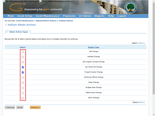 Screen image of this step