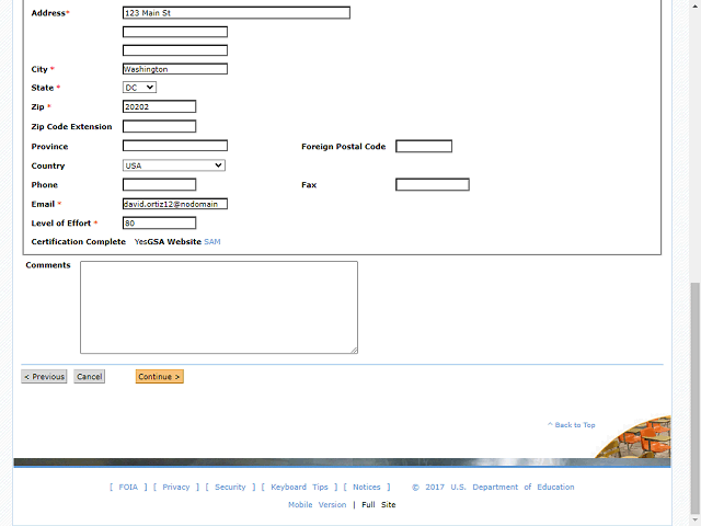 Screen image of this step