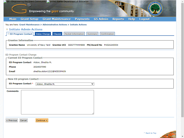 Screen image of this step