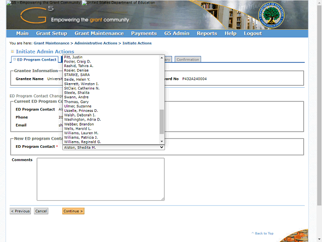 Screen image of this step