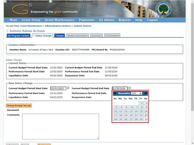 Screen image of this step