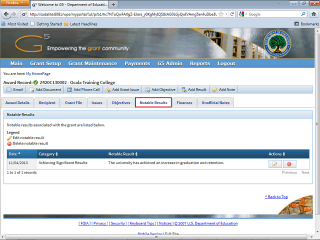 Screen image of this step