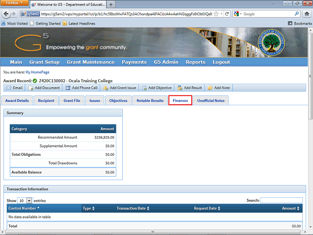 Screen image of this step
