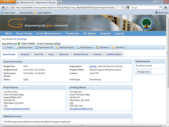 Screen image of this step