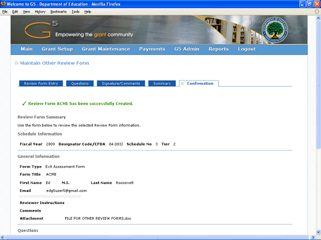 Screen image of this step