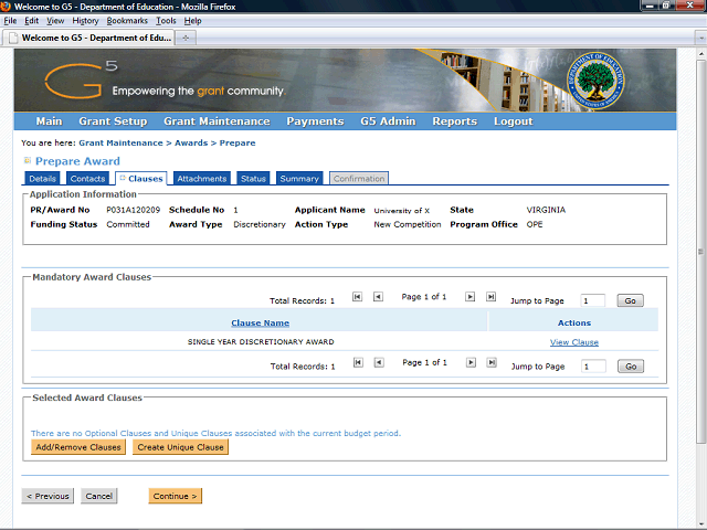 Screen image of this step