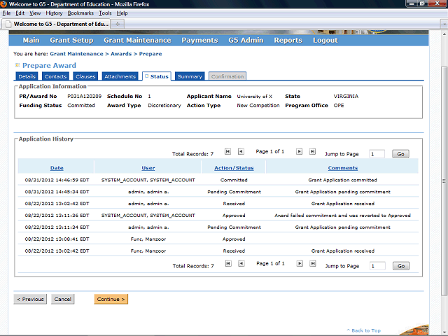 Screen image of this step