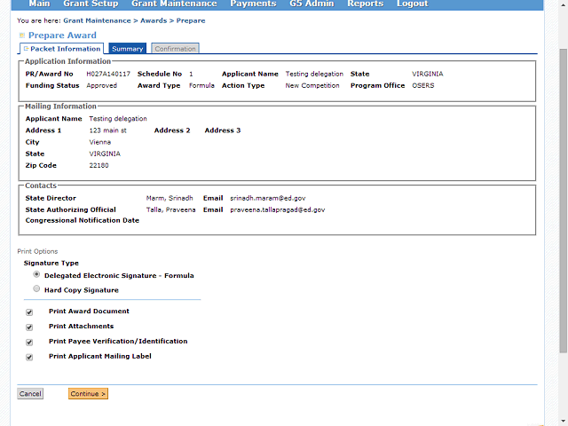 Screen image of this step