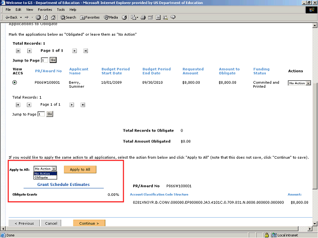 Screen image of this step
