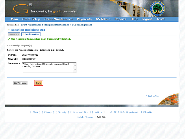 Screen image of this step