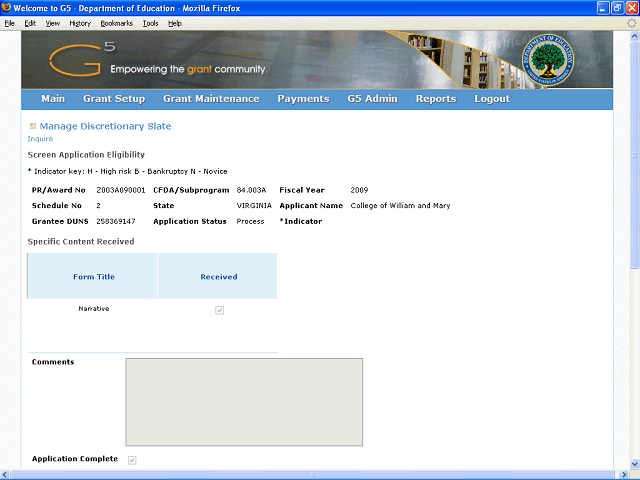 Screen image of this step