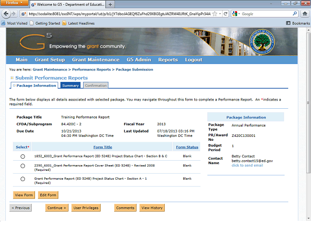 Screen image of this step