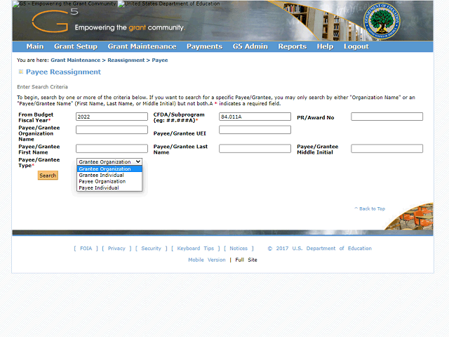 Screen image of this step