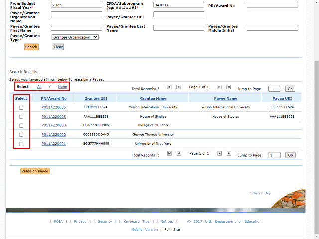 Screen image of this step