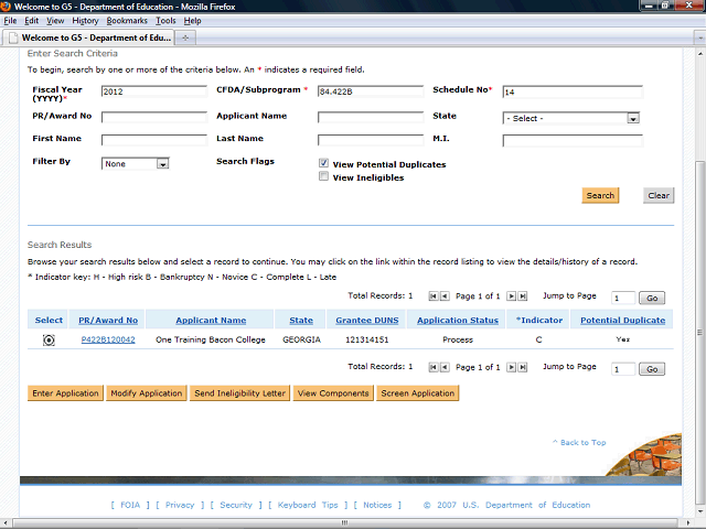 Screen image of this step
