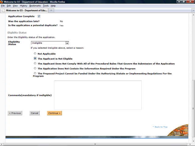 Screen image of this step