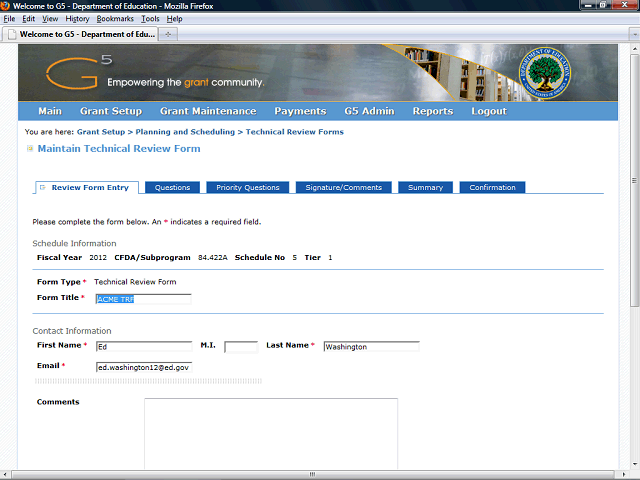 Screen image of this step