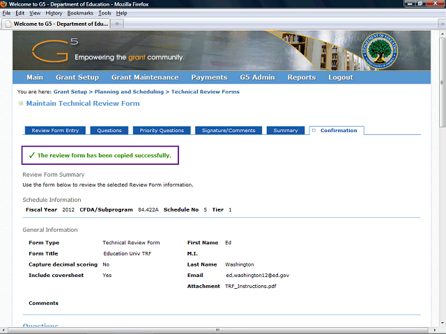 Screen image of this step