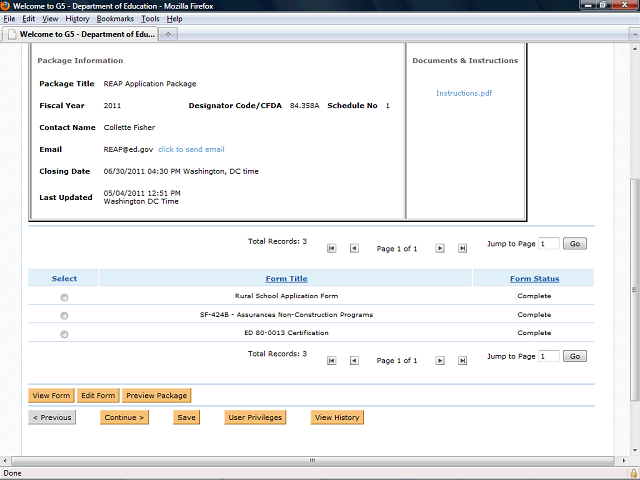 Screen image of this step