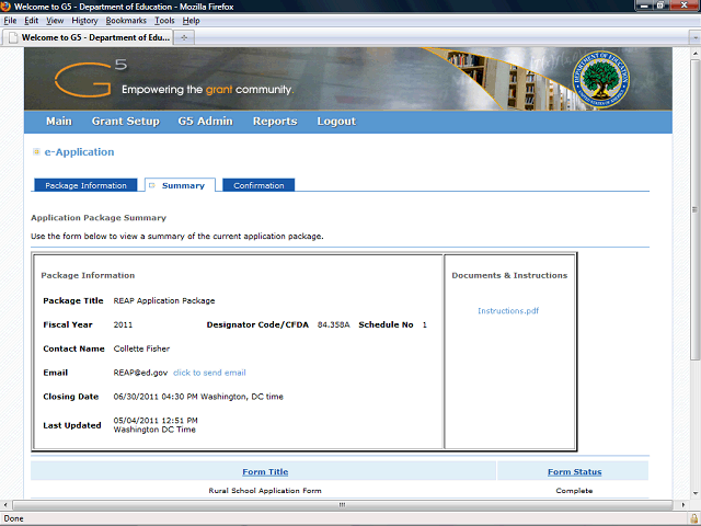 Screen image of this step