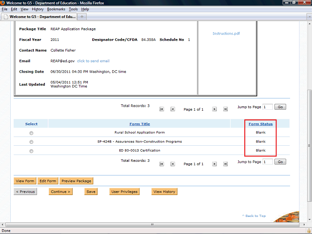 Screen image of this step
