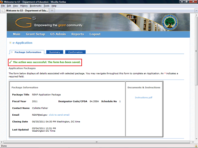 Screen image of this step