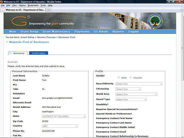 Screen image of this step