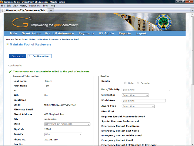 Screen image of this step